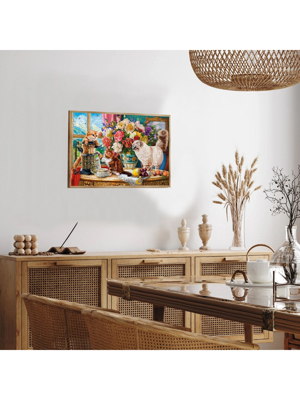“Family Cats Near the Window” 1000-Piece Puzzle - KS Games