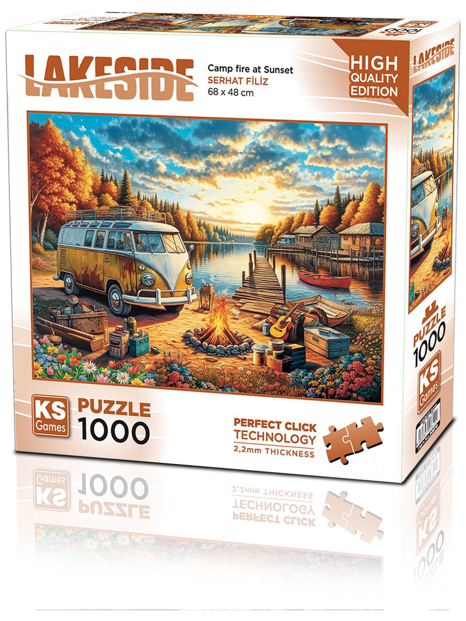 Lakeside “Camp Fire at Sunset” 1000-Piece Puzzle - KS Games