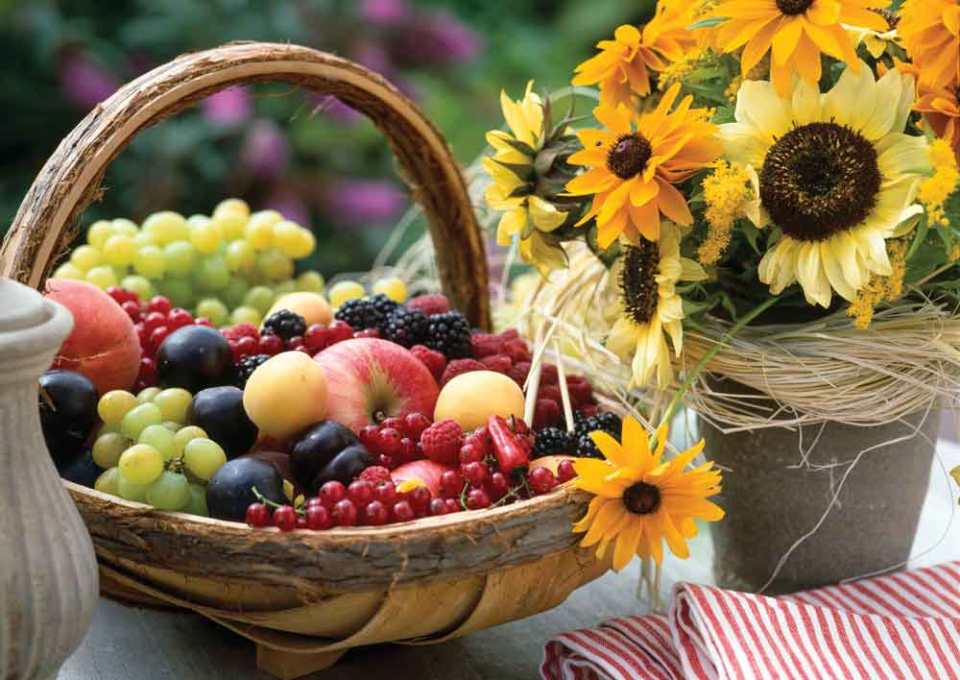 “Fruit & Sunflower” 1000-Piece Puzzle (Natürmort Gallery) - KS Games