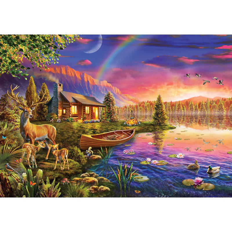 Cottage “Lakeside Cabin” 500-Piece Jigsaw Puzzle - KS Games