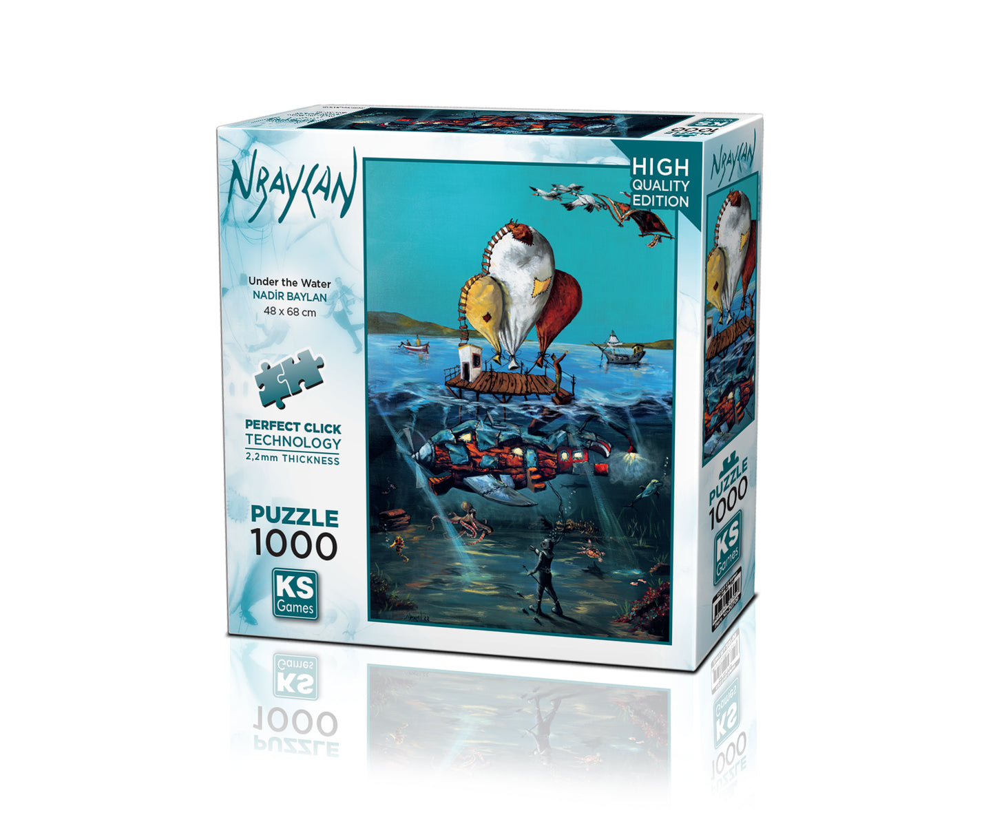 “Under the Water” 1000-Piece Surreal Puzzle by Nadir Baylan – KS Games