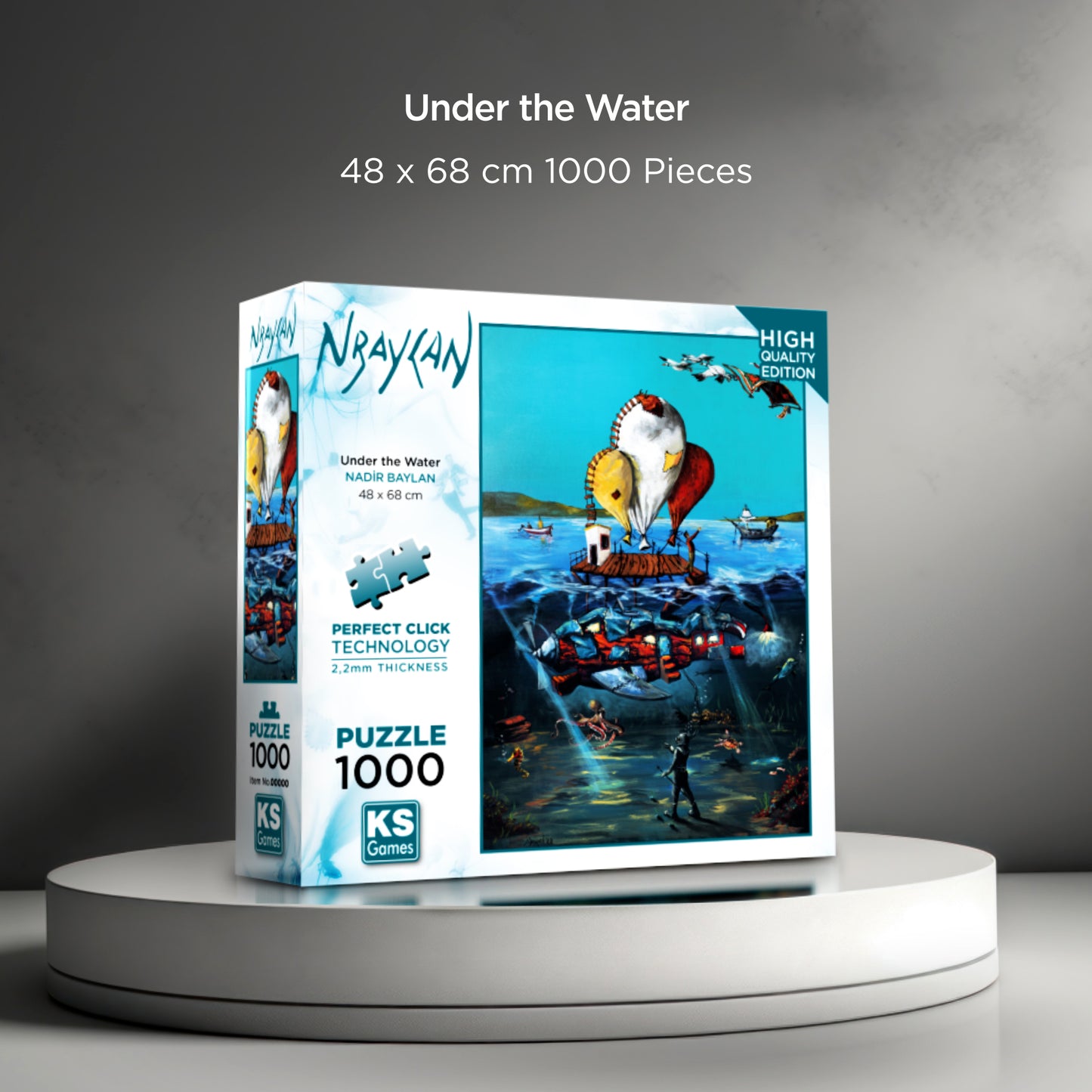 “Under the Water” 1000-Piece Surreal Puzzle by Nadir Baylan – KS Games