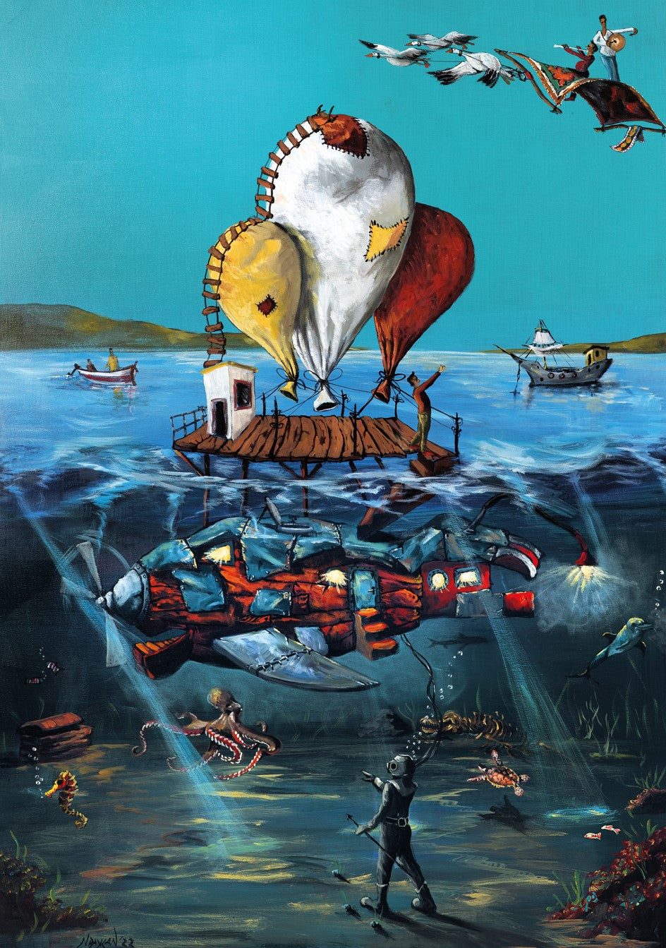 “Under the Water” 1000-Piece Surreal Puzzle by Nadir Baylan – KS Games