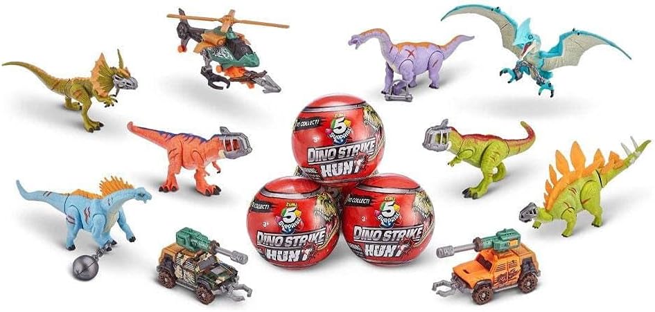 5 Surprise “Dino Strike Hunt” – Mystery Dino & Battle Vehicle Surprise Egg
