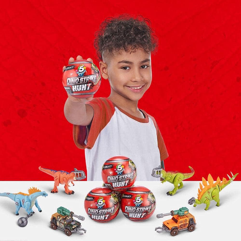 5 Surprise “Dino Strike Hunt” – Mystery Dino & Battle Vehicle Surprise Egg