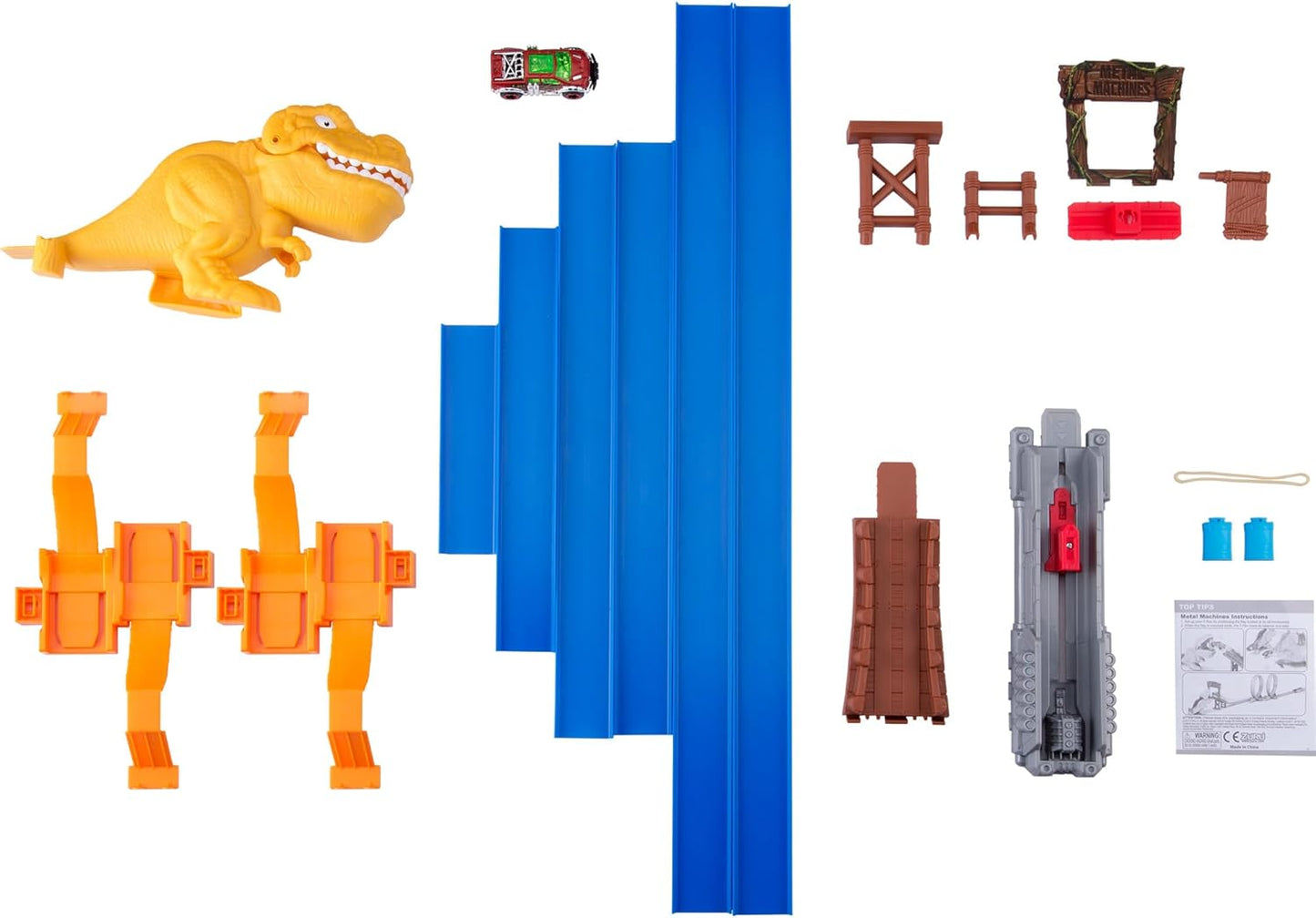 Metal Machines “T‑Rex Attack” Double Looping Track Playset by ZURU
