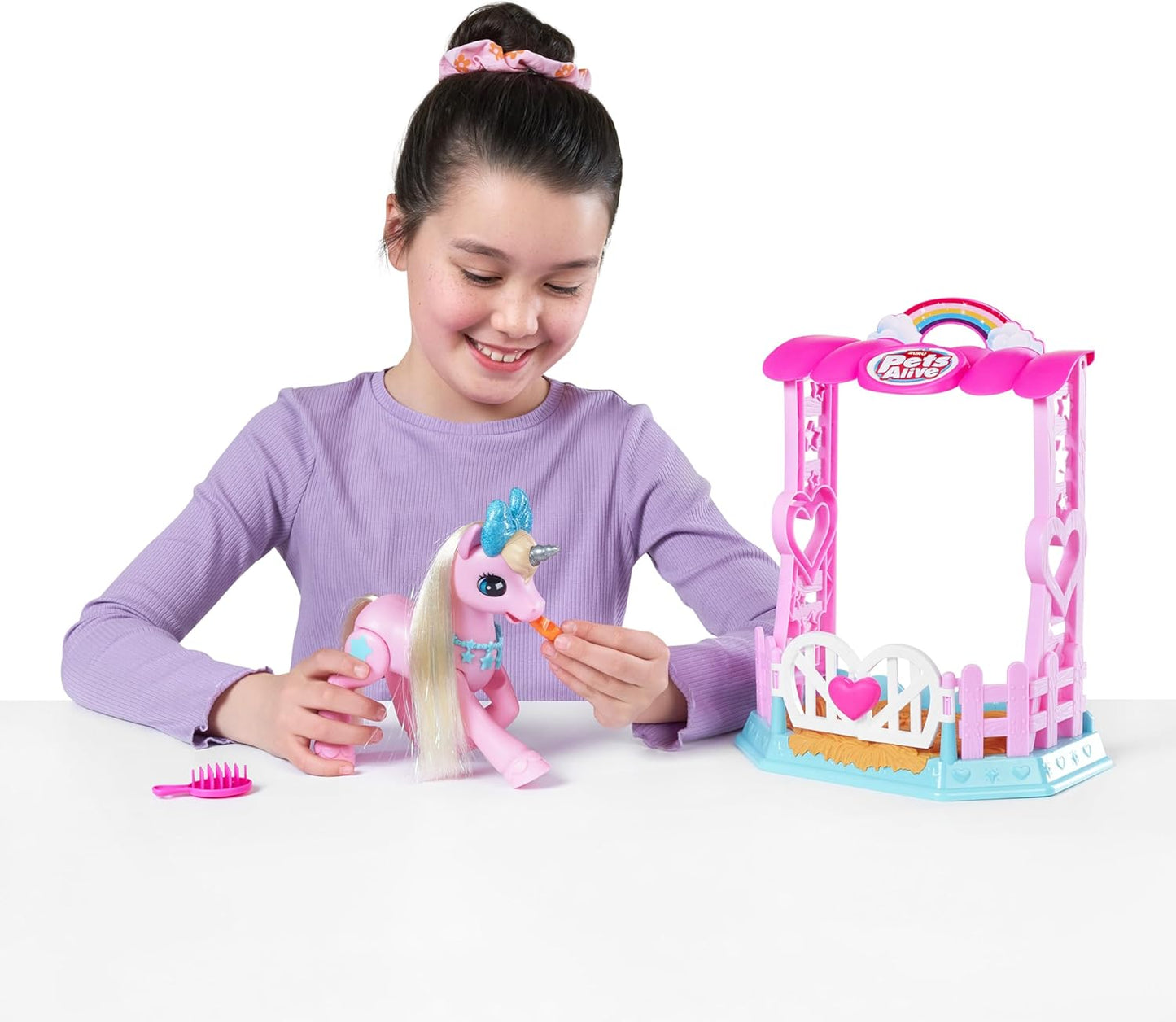 Zuru Pets Alive My Magical Unicorn – Interactive Electronic Unicorn with Stable & Accessories