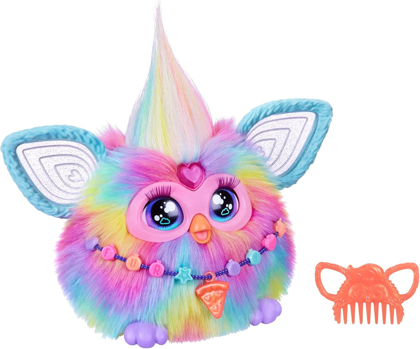 Furby Tie-Dye Interactive Plush Toy with 600+ Reactions – Voice Activated with Accessories