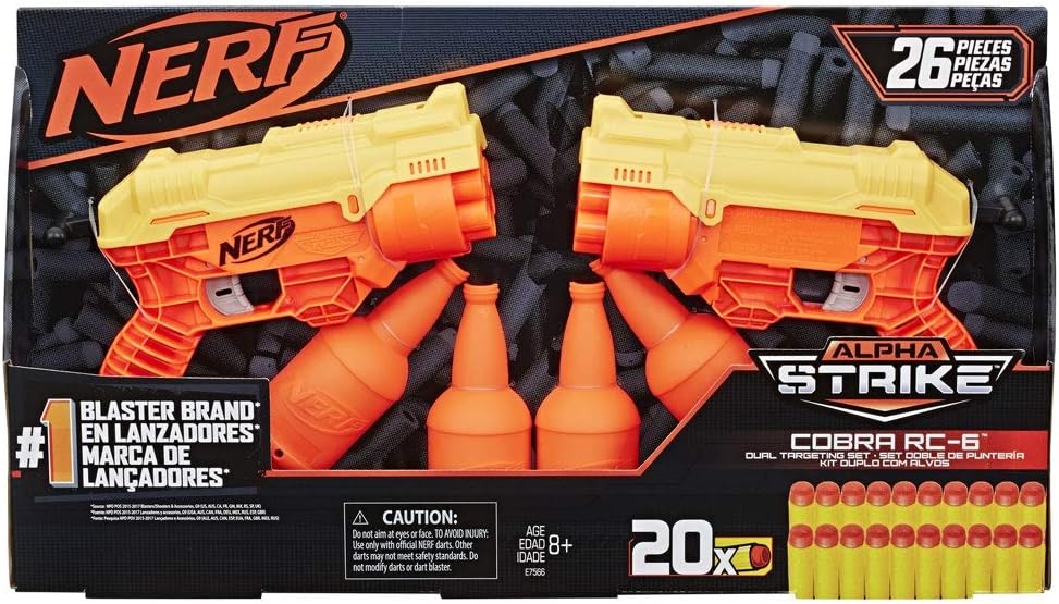 Nerf Alpha Strike Cobra RC-6 Dual Targeting Set with 2 Blasters and 20 Darts