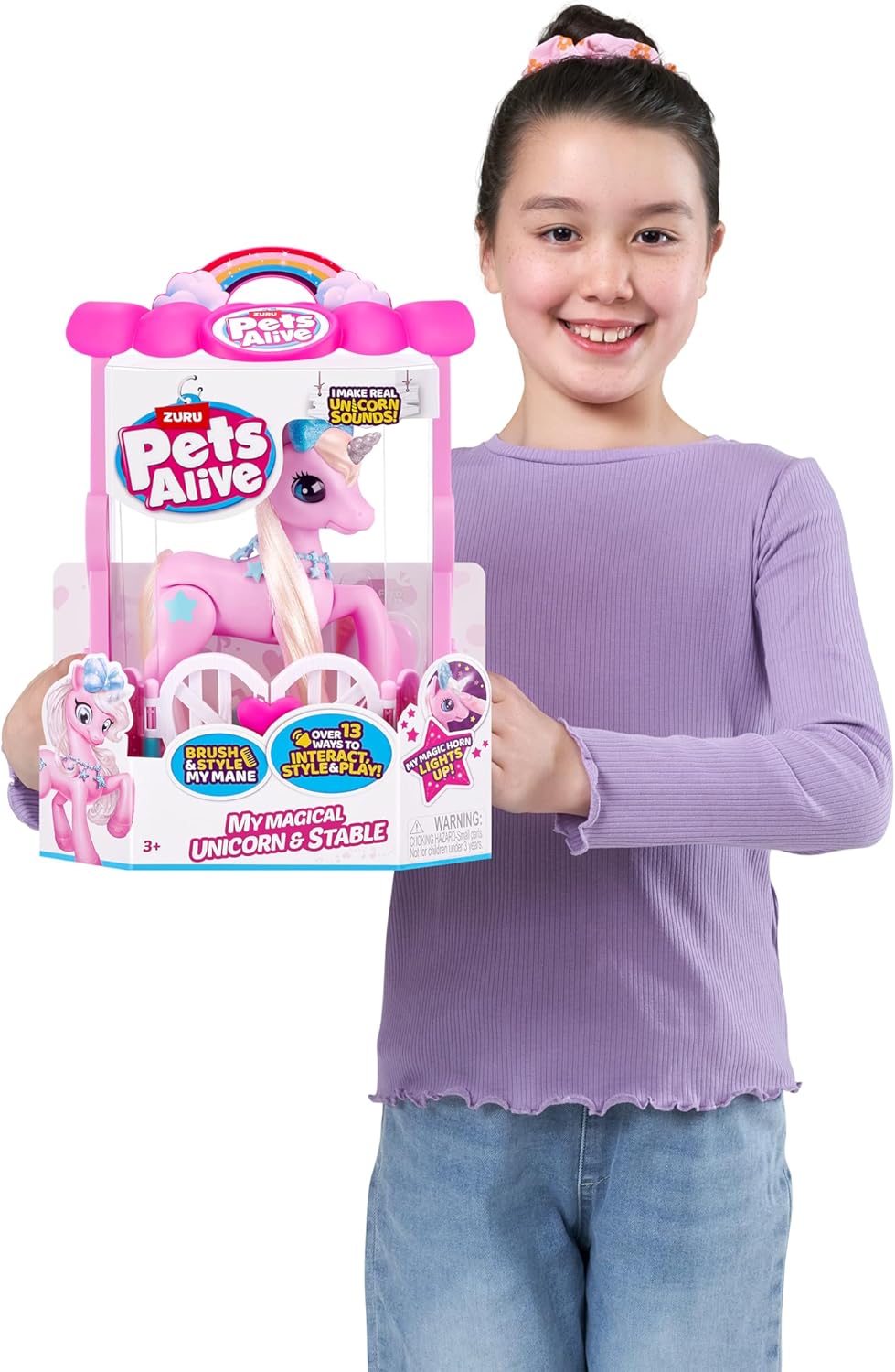 Zuru Pets Alive My Magical Unicorn – Interactive Electronic Unicorn with Stable & Accessories