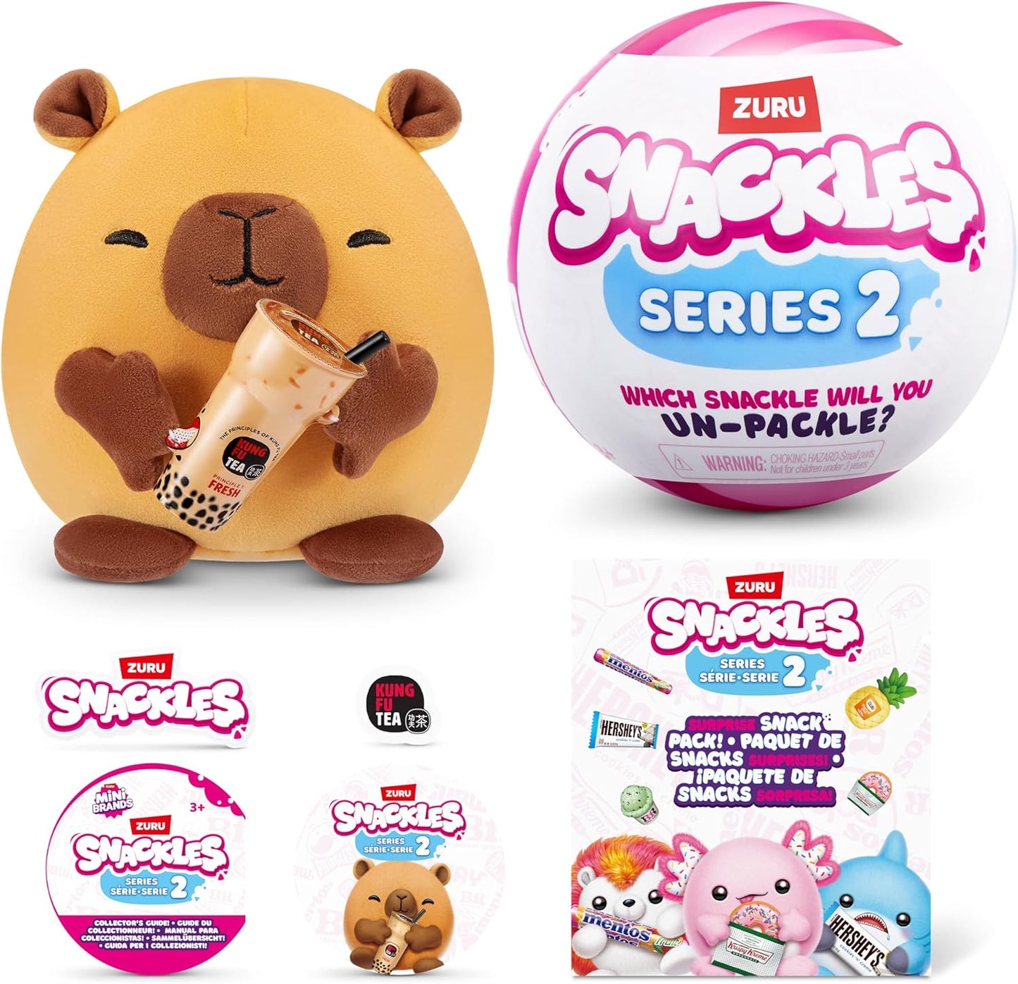 Zuru Snackles Series 2 Mystery Capsule – Mini Plush with Licensed Snack & Collectible Comic