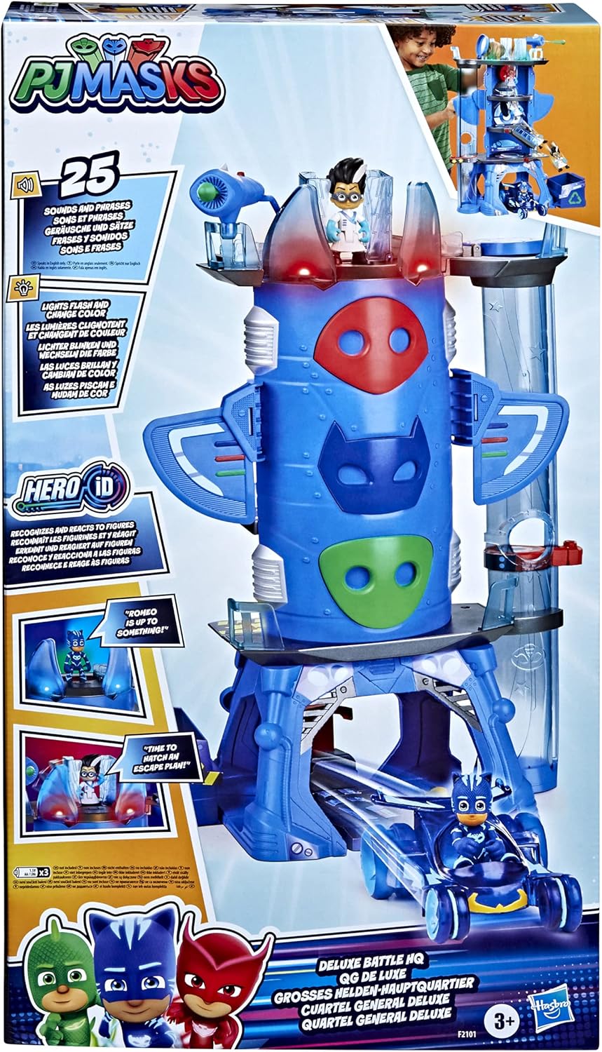PJ Masks Deluxe Battle HQ Playset with Lights, Sounds & 2 Figures
