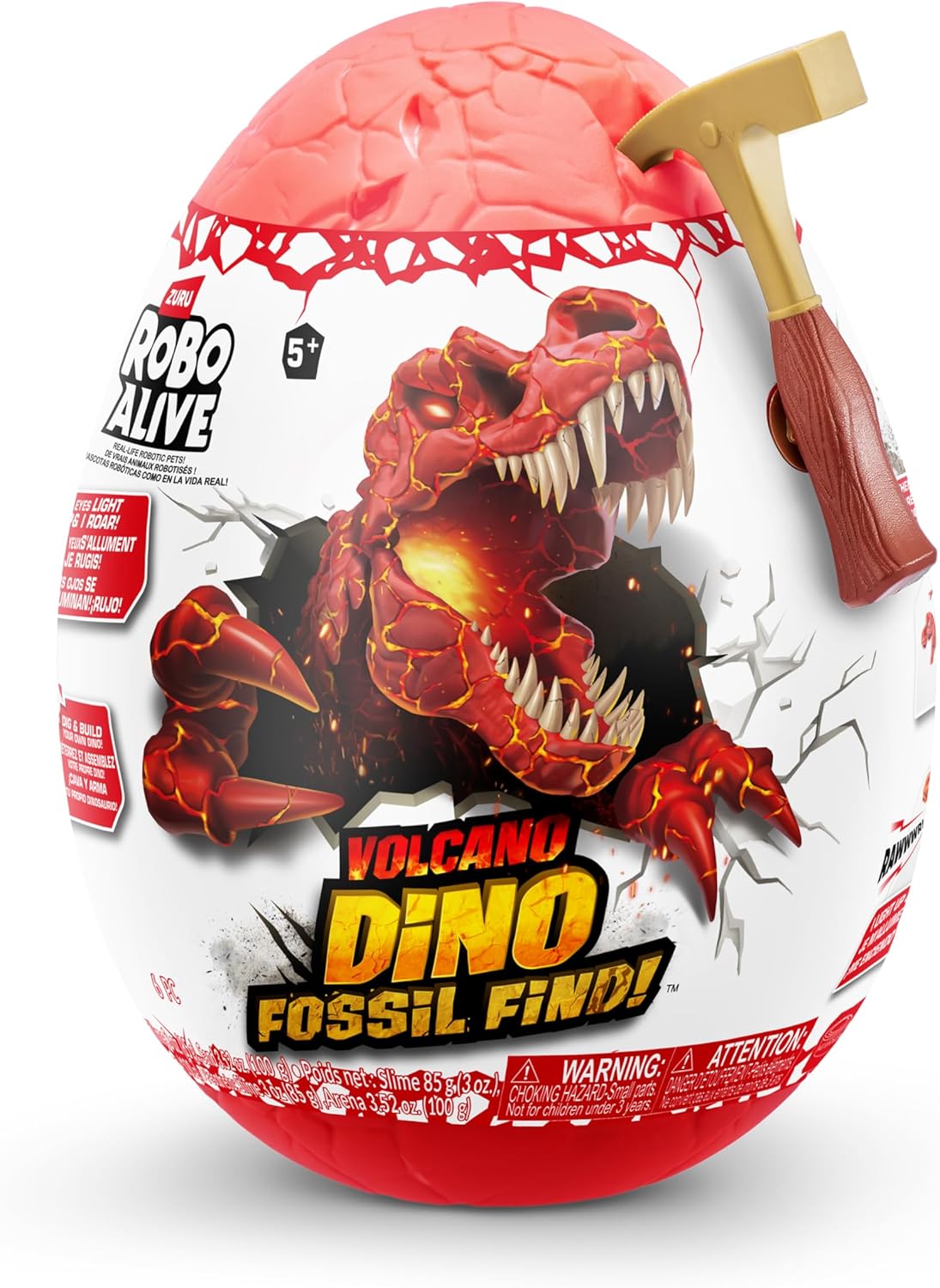 Robo Alive “Volcano Dino Fossil Find” – T‑Rex Excavation Kit by ZURU