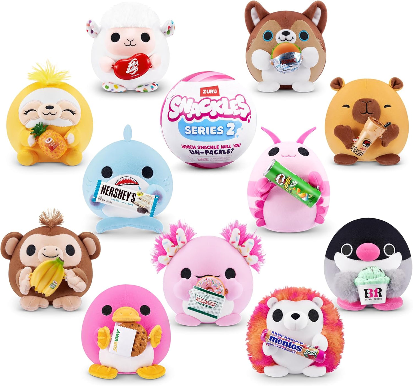 Zuru Snackles Series 2 Mystery Capsule – Mini Plush with Licensed Snack & Collectible Comic