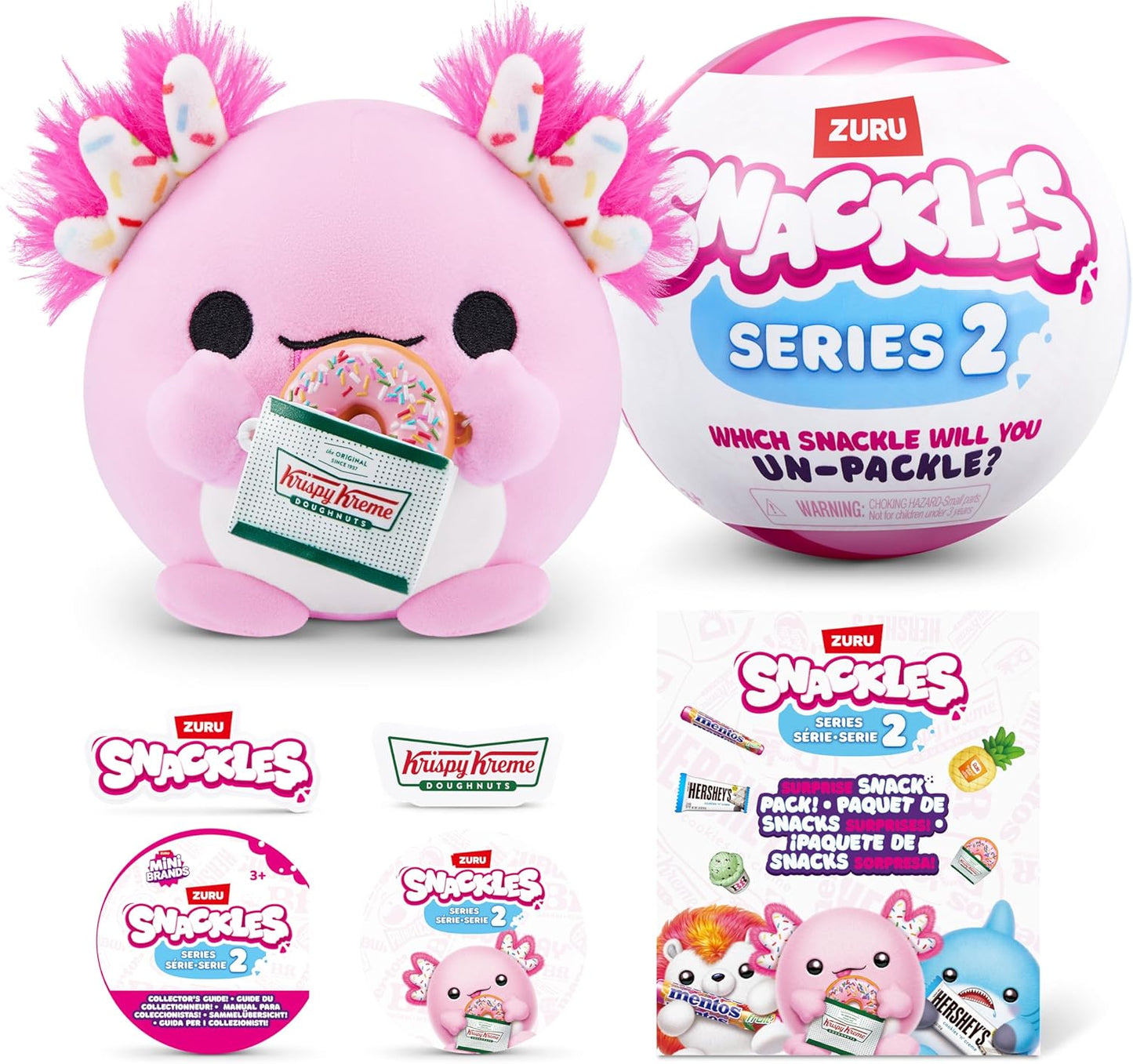 Zuru Snackles Series 2 Mystery Capsule – Mini Plush with Licensed Snack & Collectible Comic