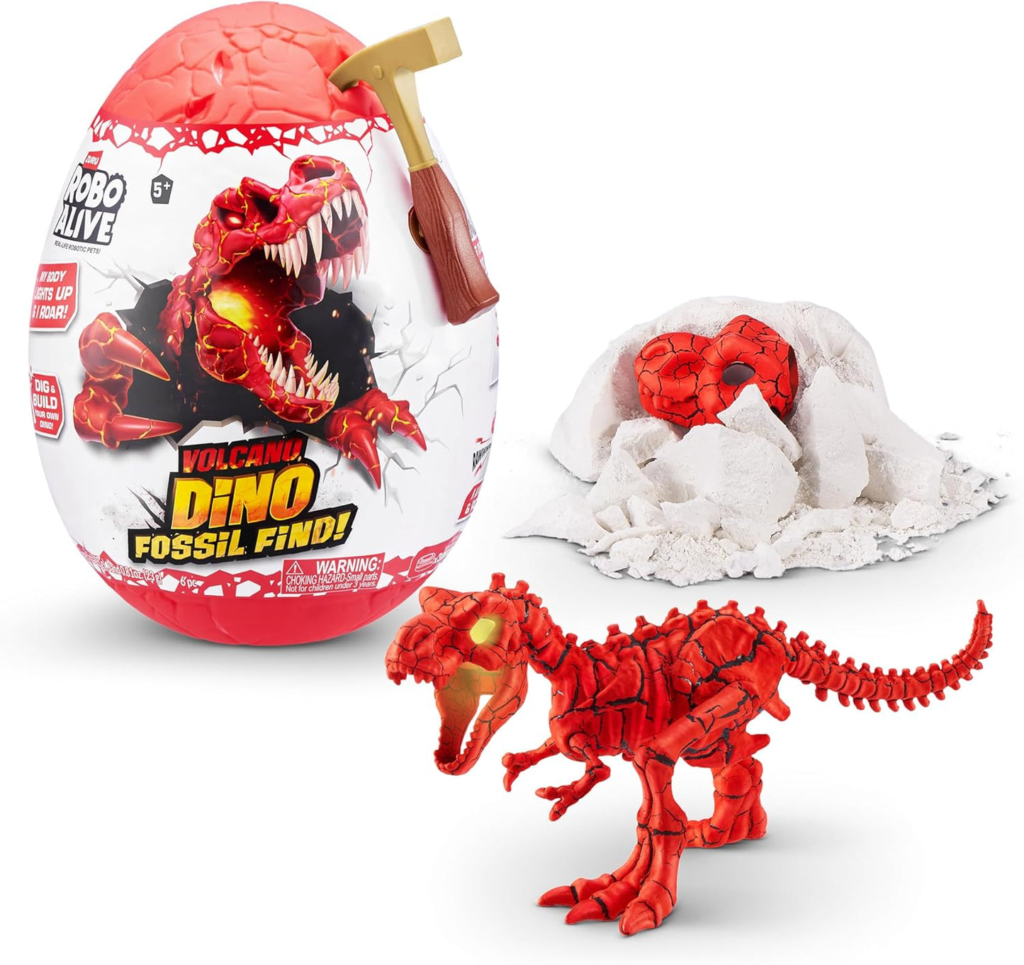 Robo Alive “Volcano Dino Fossil Find” – T‑Rex Excavation Kit by ZURU