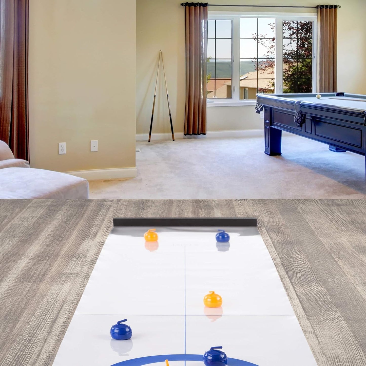 Tabletop Curling Game with Magnetic Board
