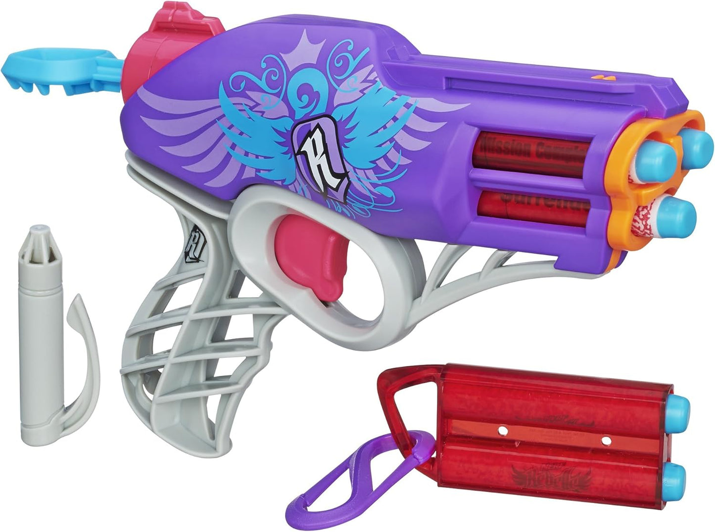 NERF Rebelle Secrets & Spies Messenger Blaster – Write & Reveal Secret Message Darts .