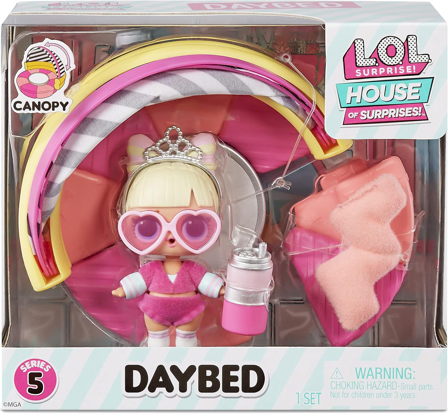 LOL Surprise OMG House of Surprises Series - Daybed Playset with SUITE PRINCESS DOLL