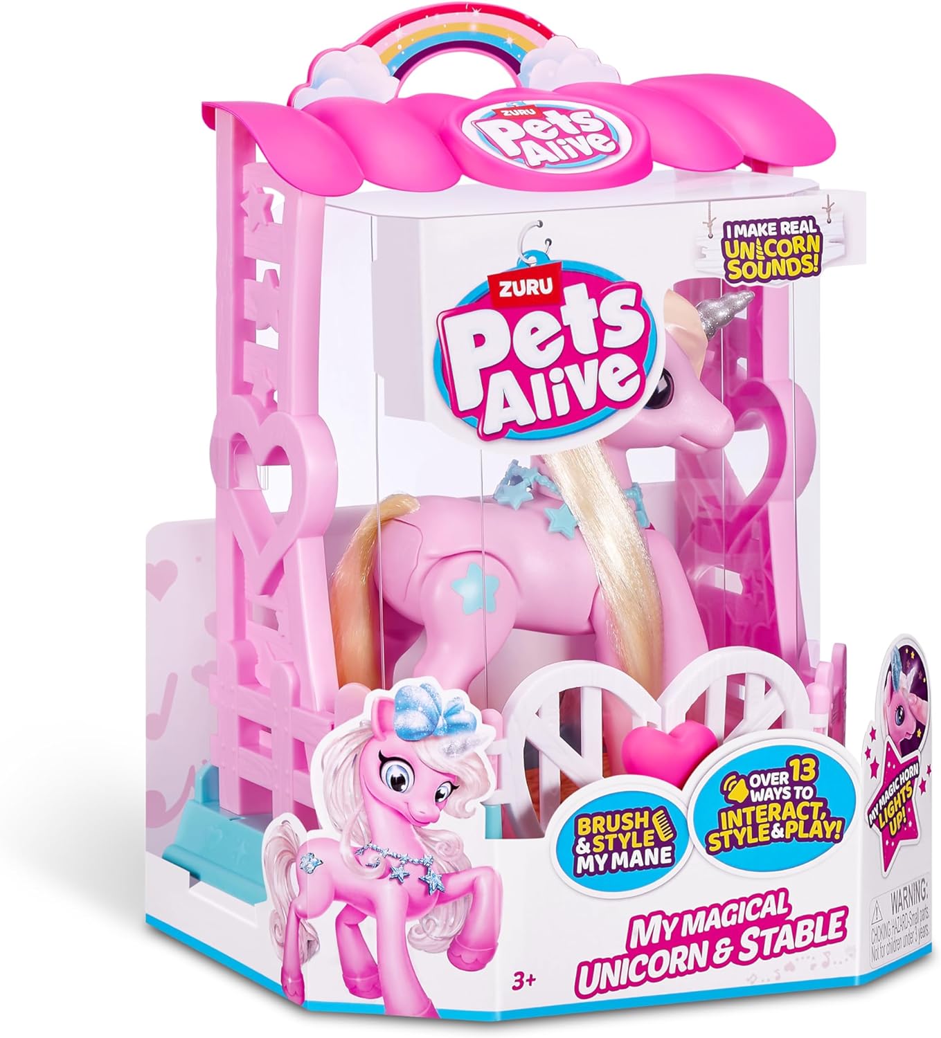 Zuru Pets Alive My Magical Unicorn – Interactive Electronic Unicorn with Stable & Accessories