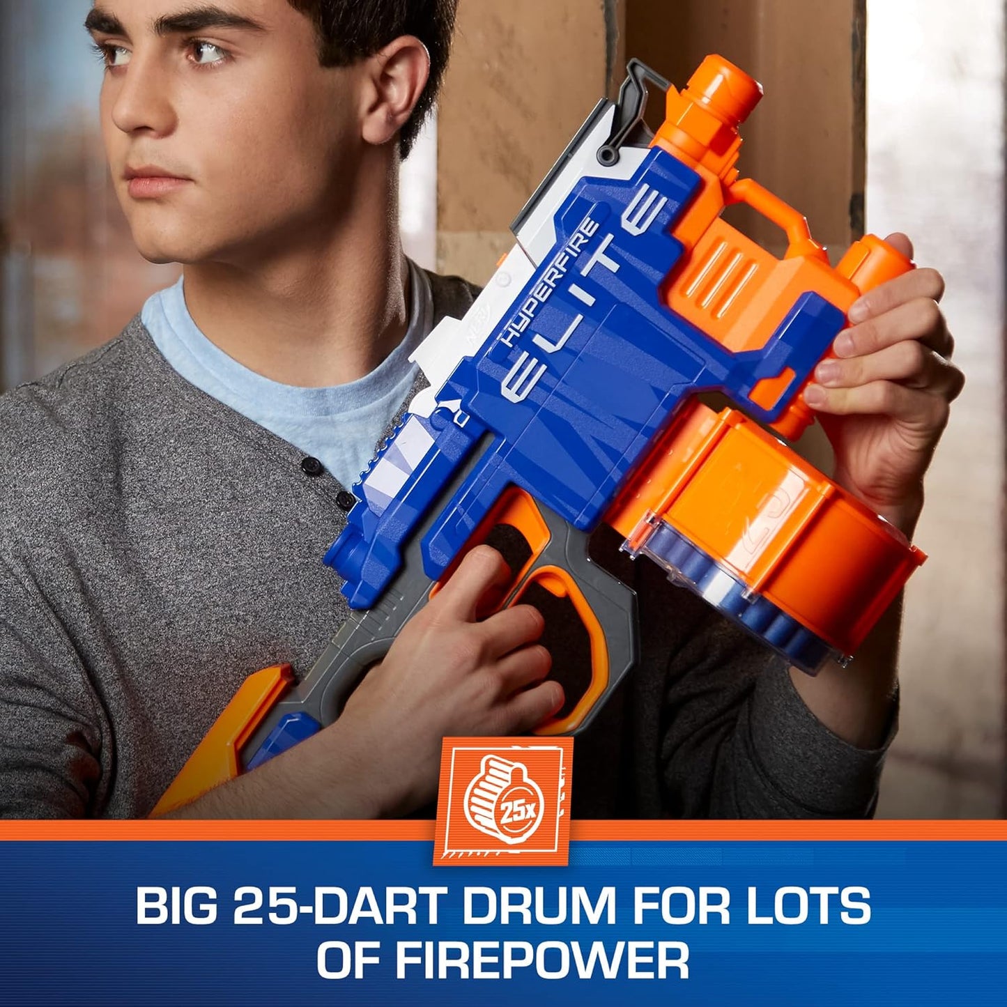 Nerf N-Strike Elite HyperFire Motorized Blaster with 25 Darts