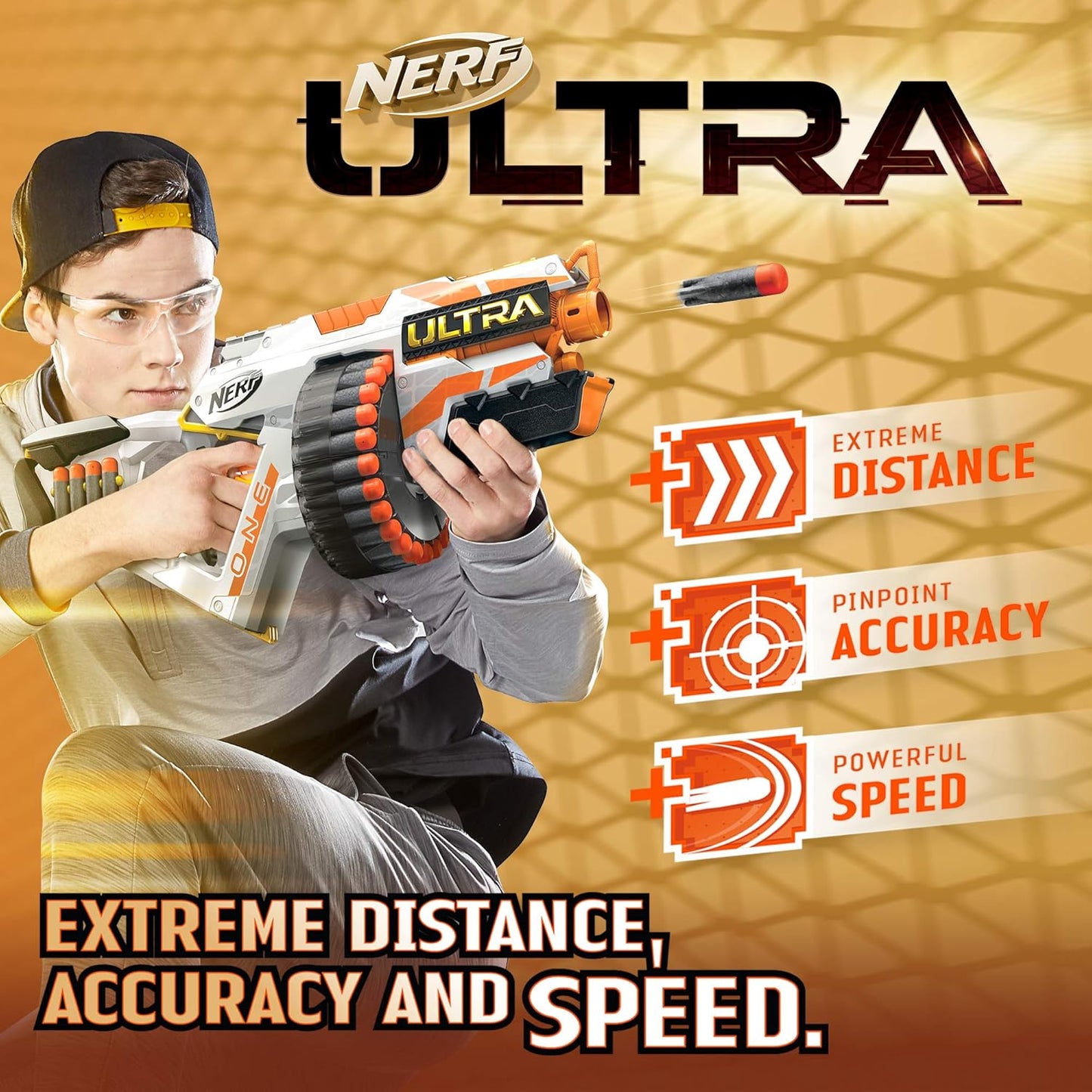 Nerf Ultra One Motorized Blaster with 25-Dart Drum and 25 Ultra Darts