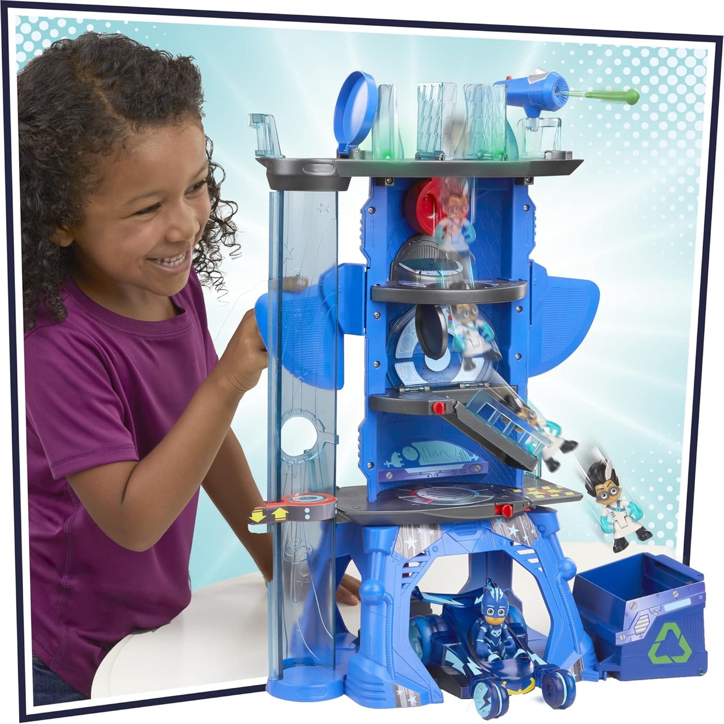 PJ Masks Deluxe Battle HQ Playset with Lights, Sounds & 2 Figures