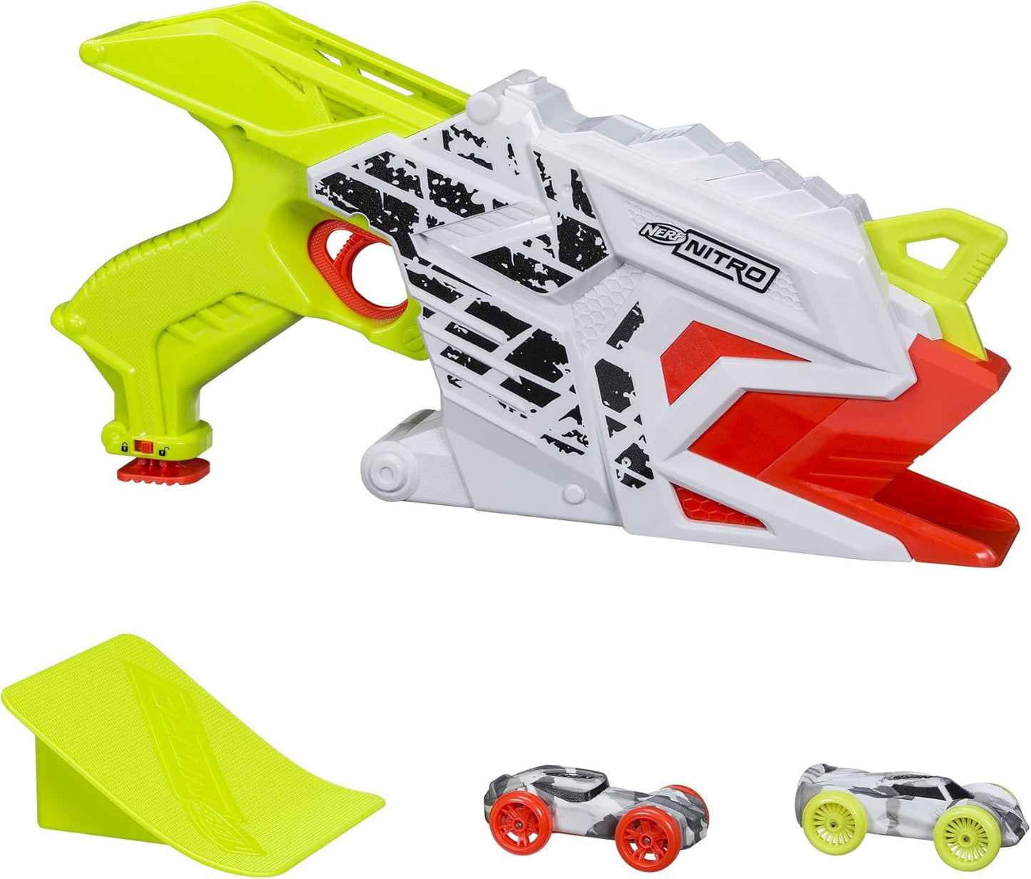 Nerf Nitro AeroFury Ramp Rage Motorized Car Blaster with Foam Cars & Ramp