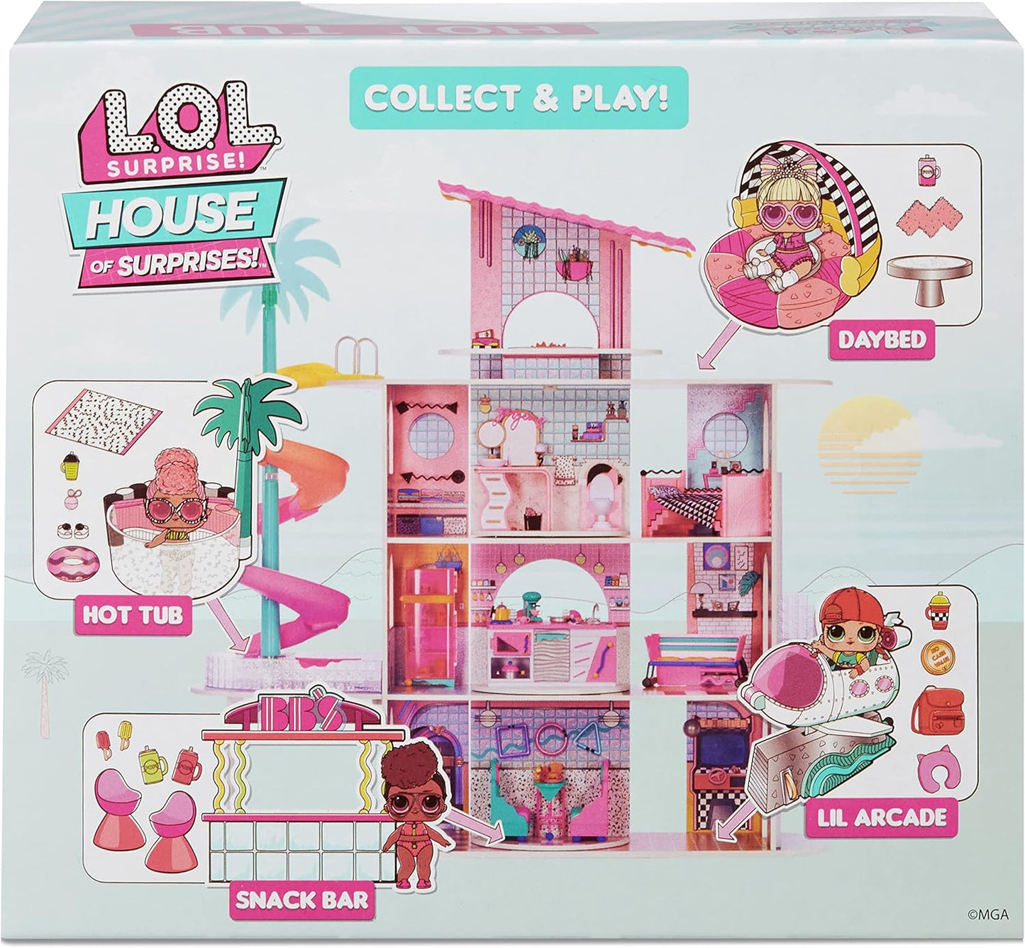 L.O.L. Surprise! Omg House Of Surprises Hot Tub Playset With Yacht B.B.