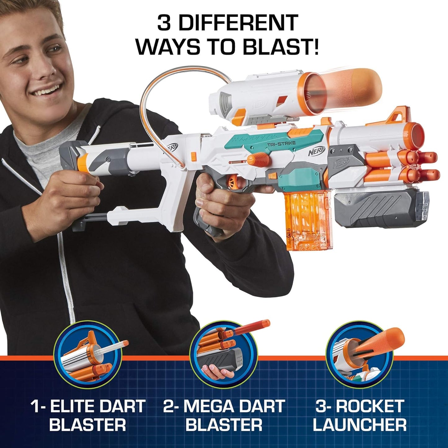 Nerf N-Strike Modulus Tri-Strike Blaster – 3-in-1