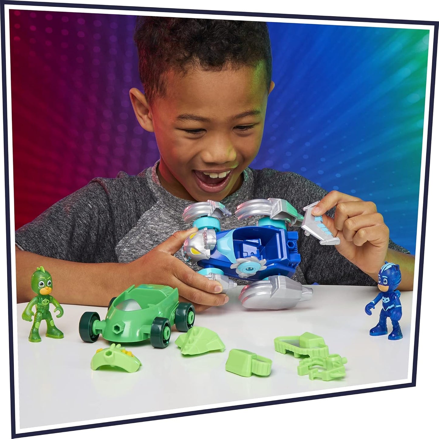 PJ Masks PJ Launching Seeker 2-in-1 Playset with Catboy & Gekko