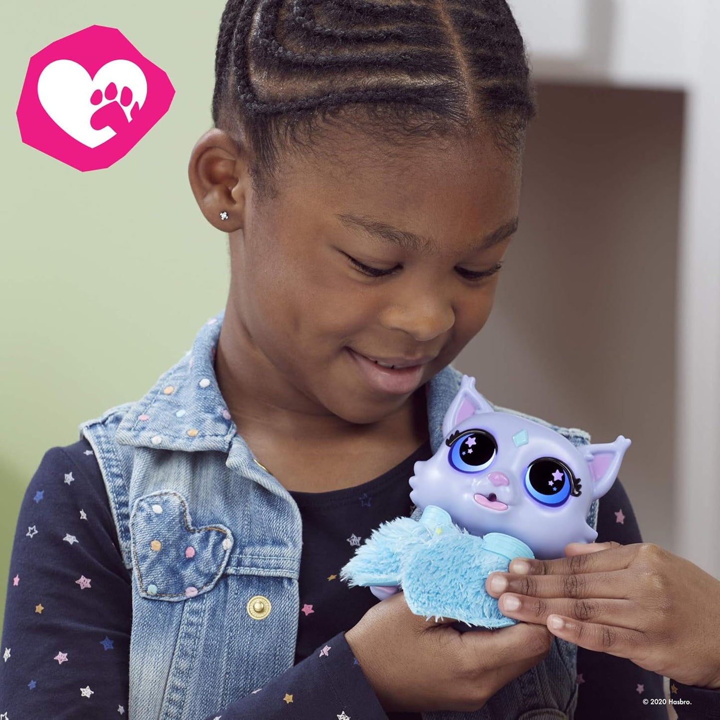 FurReal Flitter The Ki.tten Color-Change Interactive Feeding Toy.