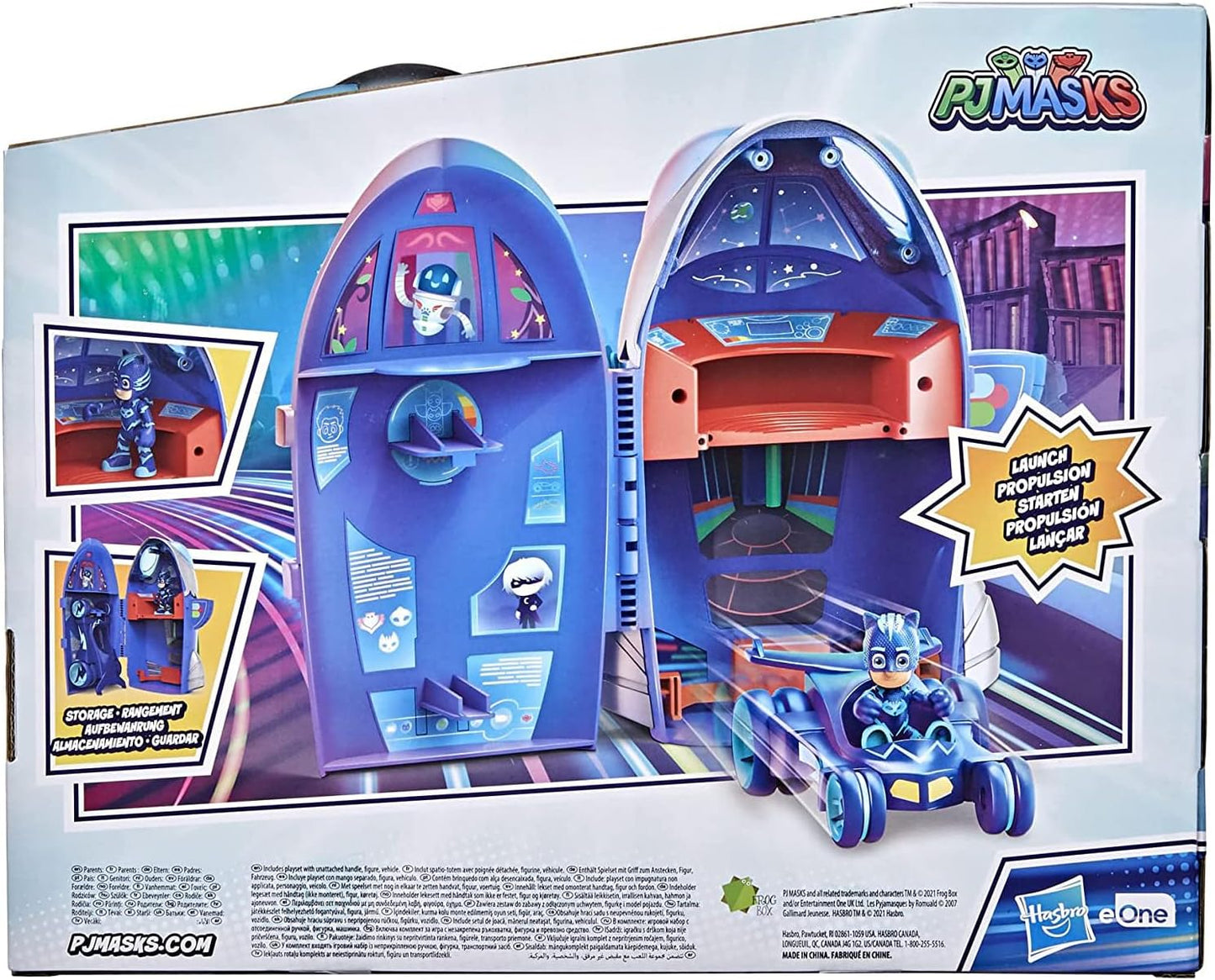 PJ Masks 2-in-1 HQ Rocket & Catboy Playset