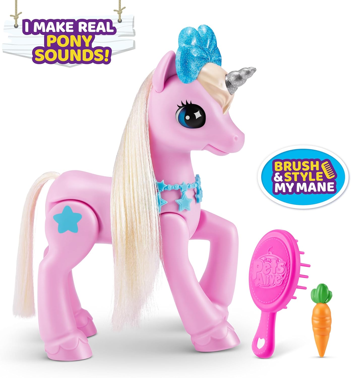 Zuru Pets Alive My Magical Unicorn – Interactive Electronic Unicorn with Stable & Accessories