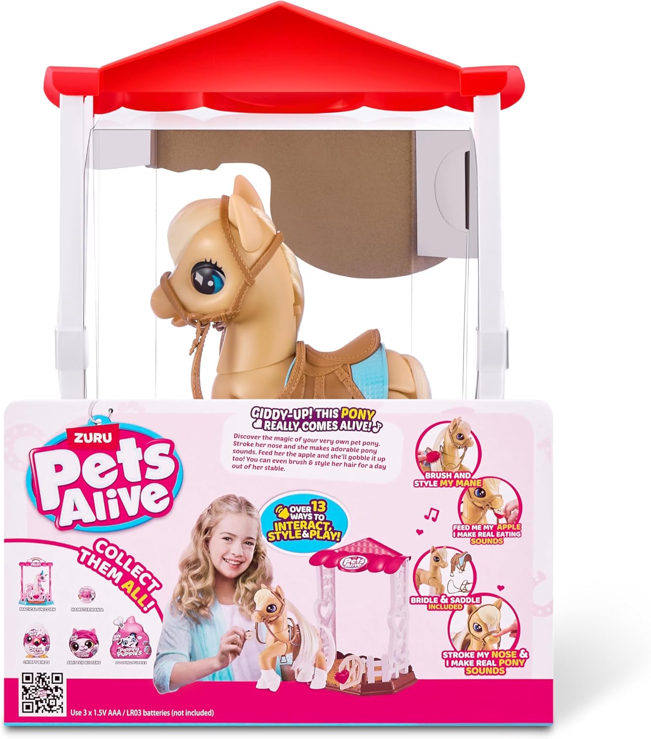 Zuru Pets Alive My Magical Pony – Interactive Electronic Pony with Stable & Accessories