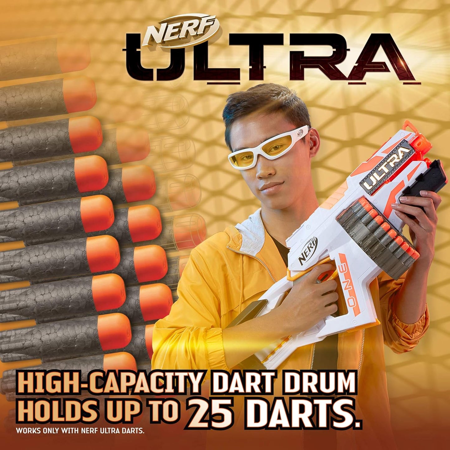 Nerf Ultra One Motorized Blaster with 25-Dart Drum and 25 Ultra Darts