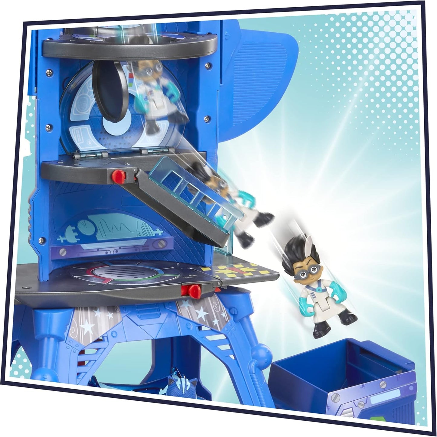 PJ Masks Deluxe Battle HQ Playset with Lights, Sounds & 2 Figures