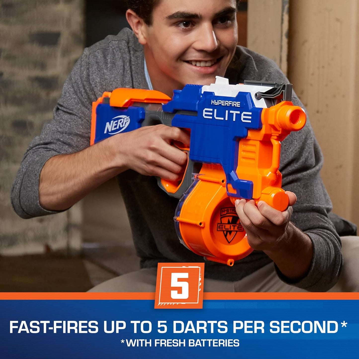 Nerf N-Strike Elite HyperFire Motorized Blaster with 25 Darts
