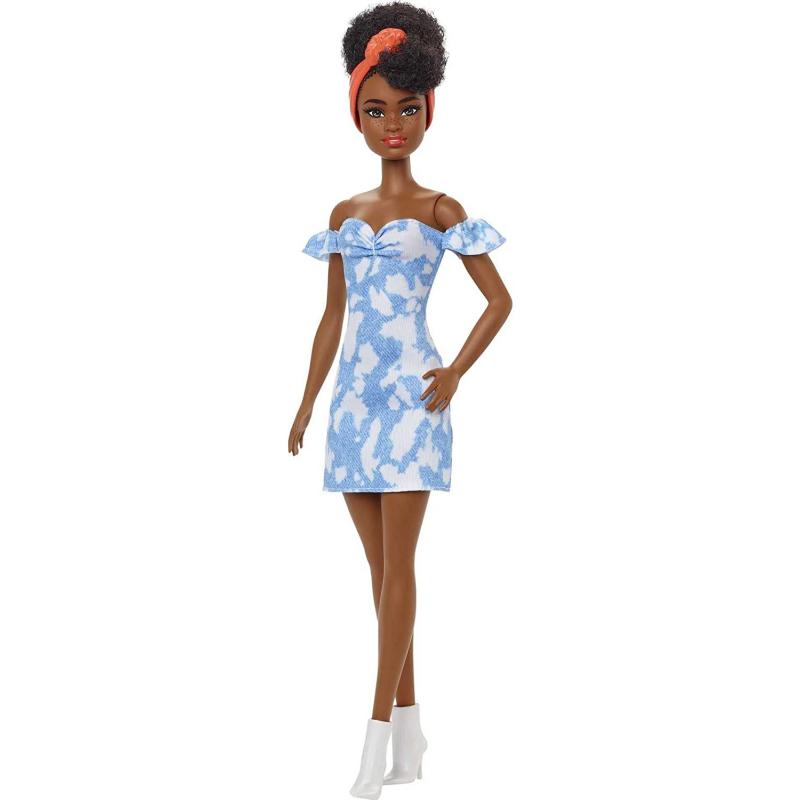 Barbie® Fashionistas Doll #185 with Curly Hair and Denim Dress
