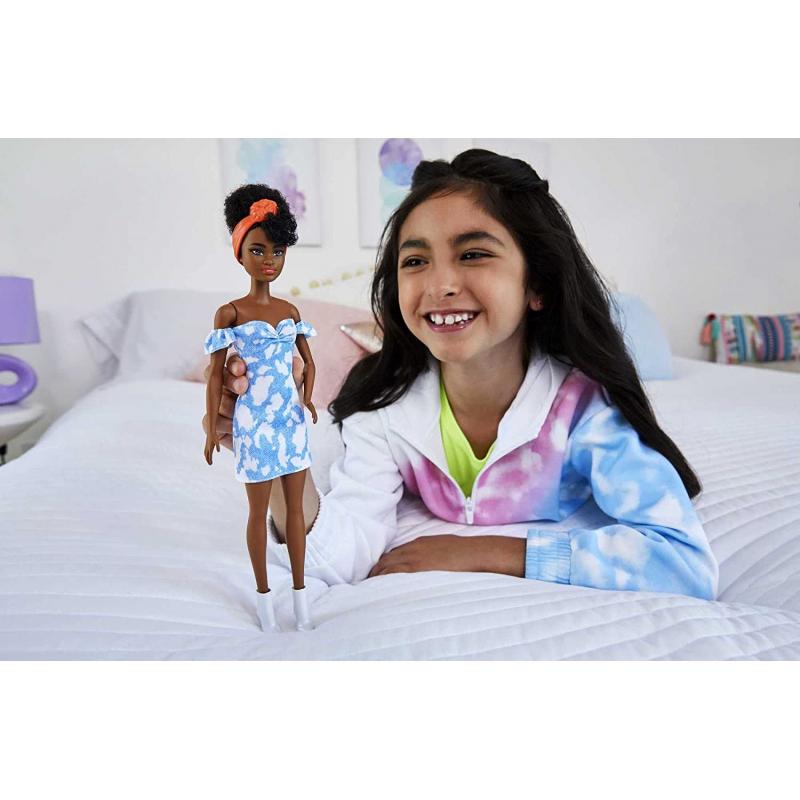 Barbie® Fashionistas Doll #185 with Curly Hair and Denim Dress