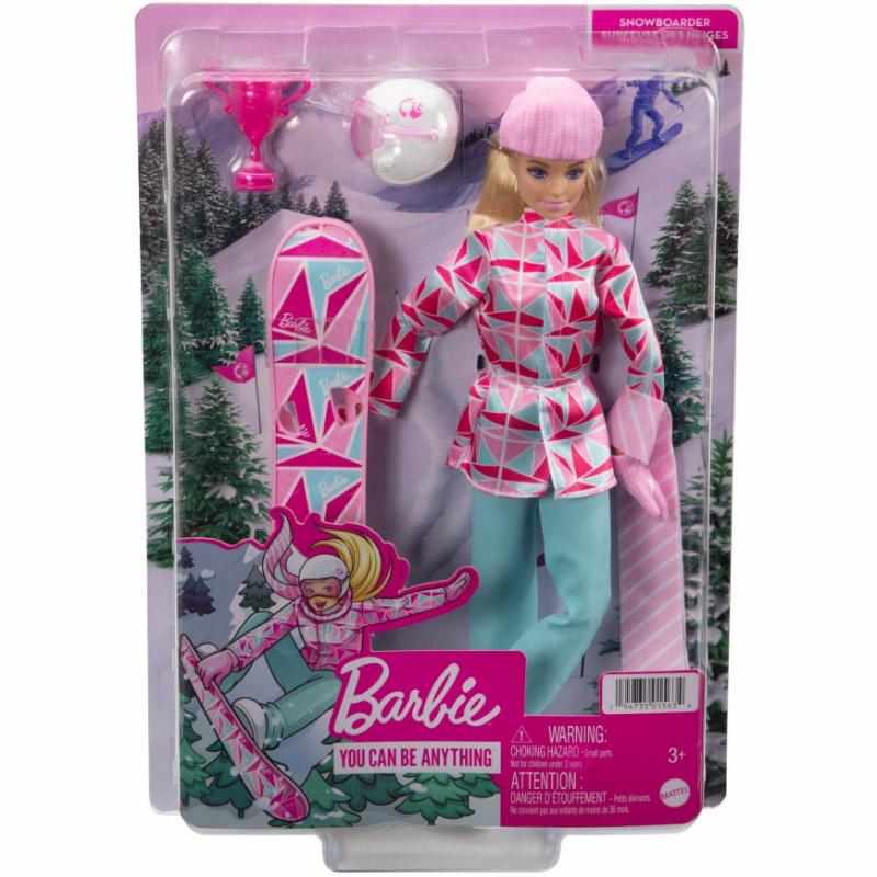 Barbie® Snowboarder Doll with Pink Gear & Accessories