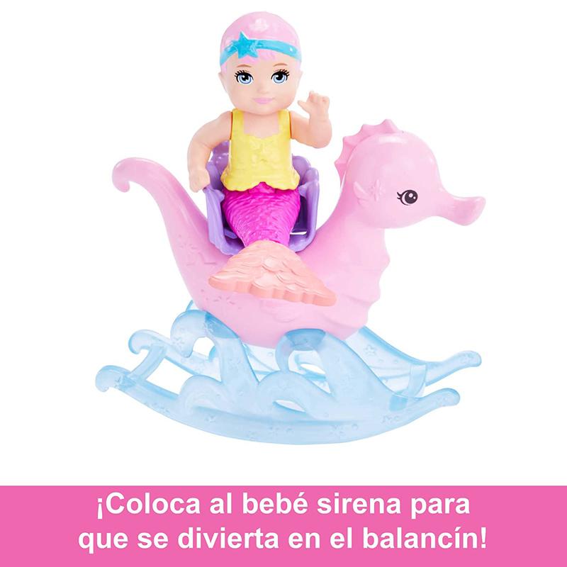 Barbie Mermaid Doll, Nurturing Playset With Merbaby, Octopus And Seal