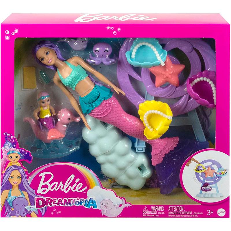 Barbie Mermaid Doll, Nurturing Playset With Merbaby, Octopus And Seal