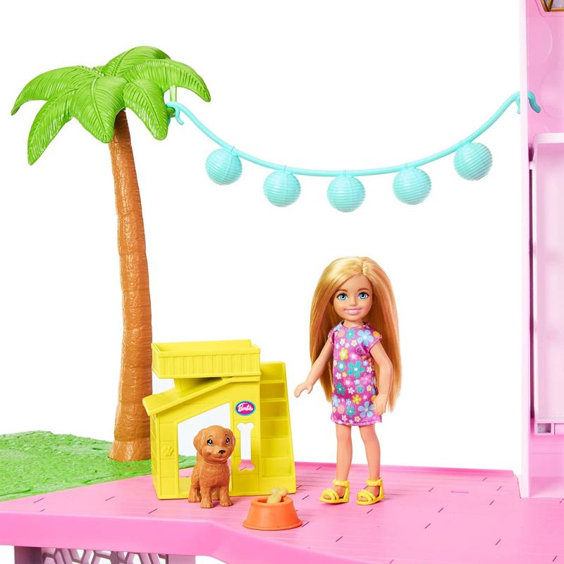 Barbie Dreamhouse, 75+ Pieces, Pool Party Doll House With 3 Story Slide