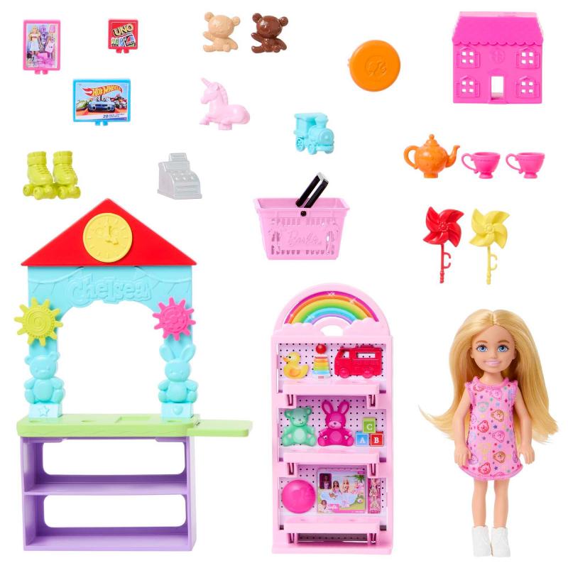 Barbie® Chelsea Can Be… Toy Store Playset With Small Blonde Doll, Shop Furniture & 15 Accessories