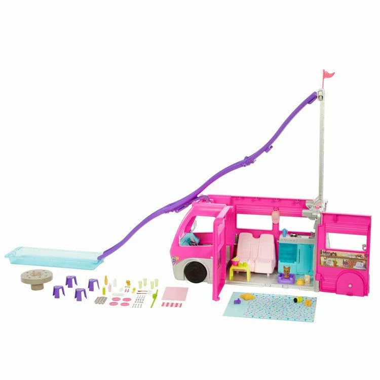 Barbie® Dream Camper Playset with Slide, Pool & 60+ Accessorie