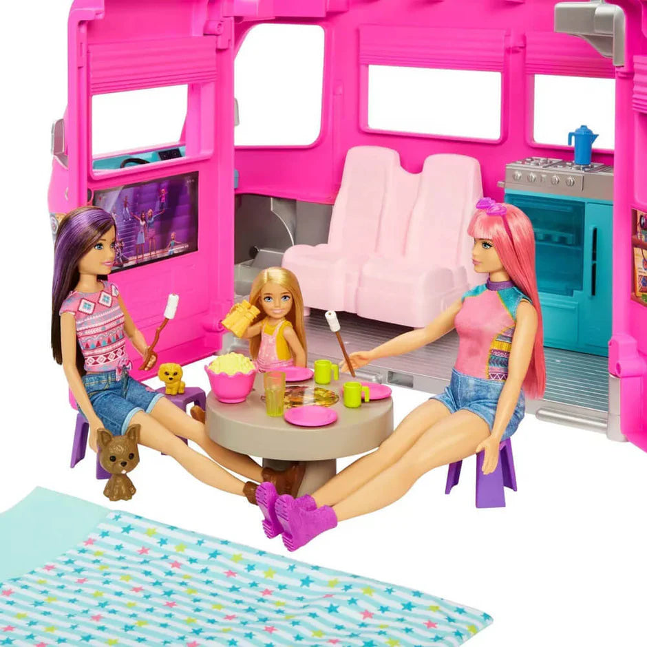 Barbie® Dream Camper Playset with Slide, Pool & 60+ Accessorie