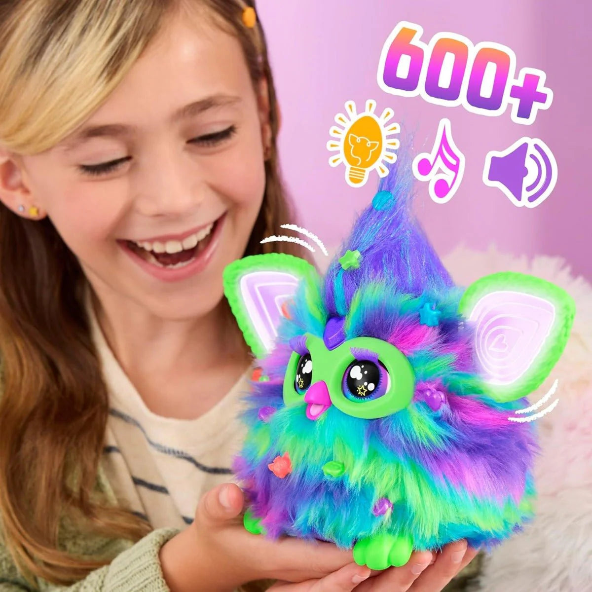 Furby Glow in the Dark Galaxy Edition Plush, Voice Activated, Interactive Toys