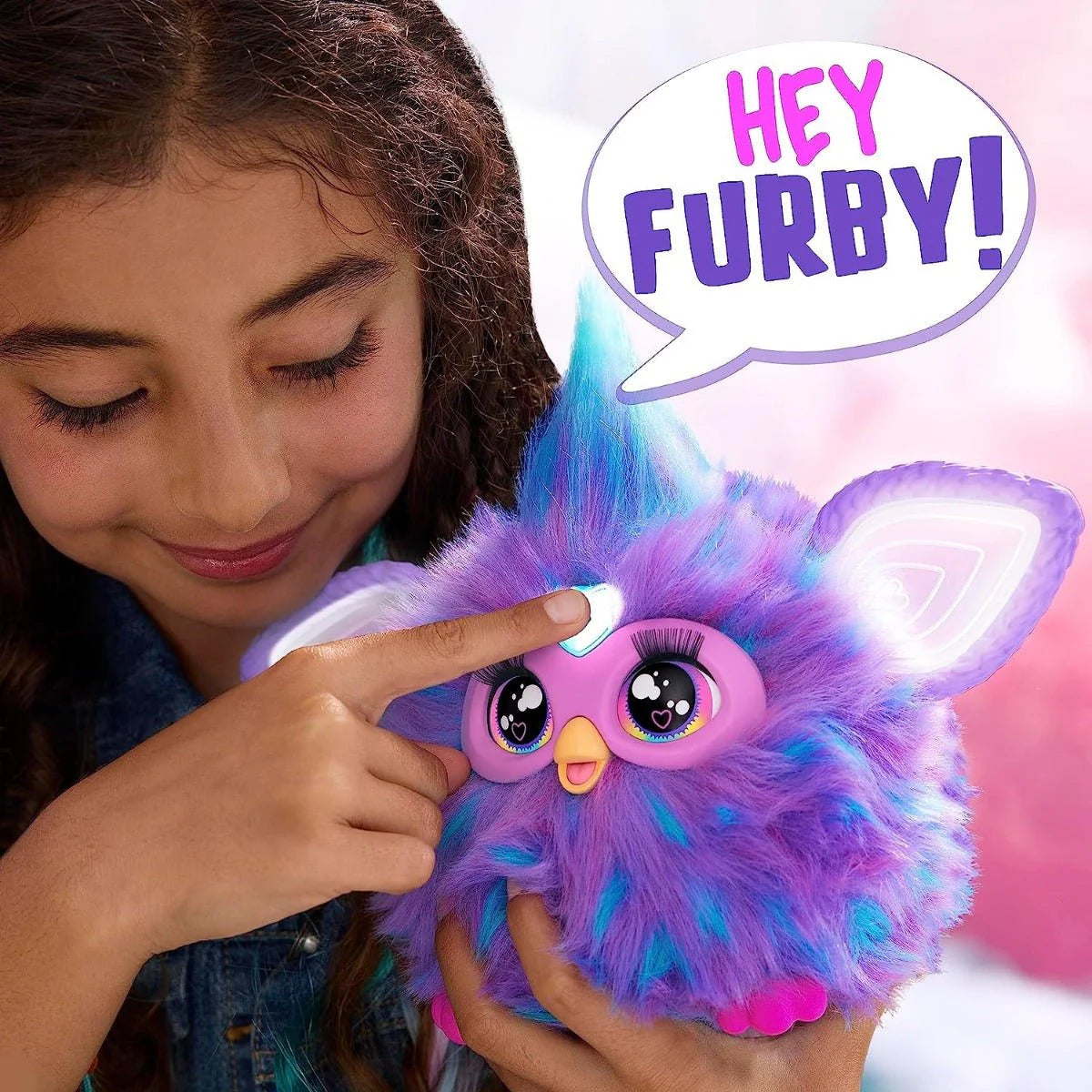Furby Purple Interactive Plush Toy with Lights, Sounds & Accessories – Over 600 Reactions