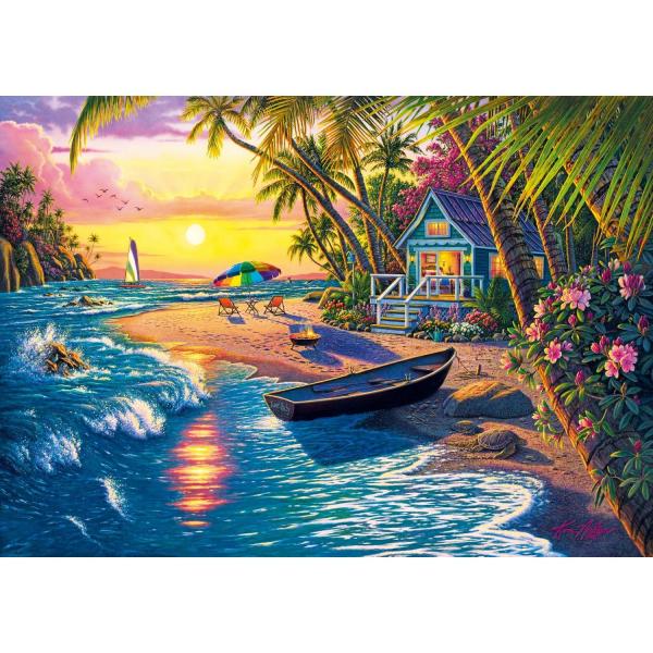 KS Games Seaside “Sunset Beach” 1000-Piece Jigsaw Puzzle - KS Games